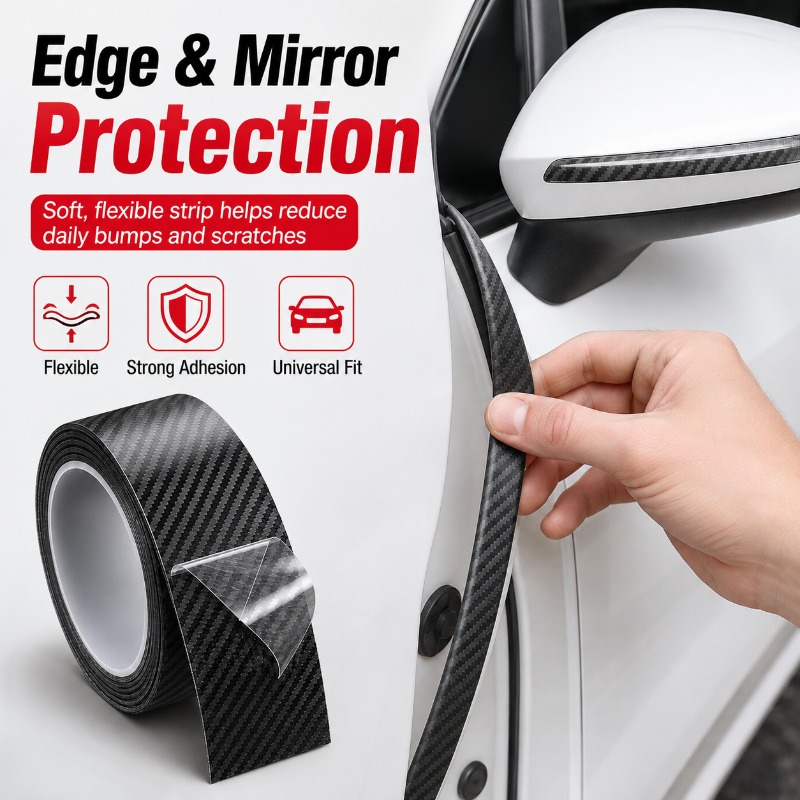 3D Carbon Fiber Pattern Door S - Car Door Edge Guard ulasan dan harga