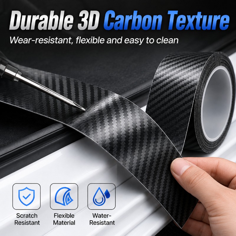 3D Carbon Fiber Pattern Door S - Car Door Edge Guard ulasan dan harga