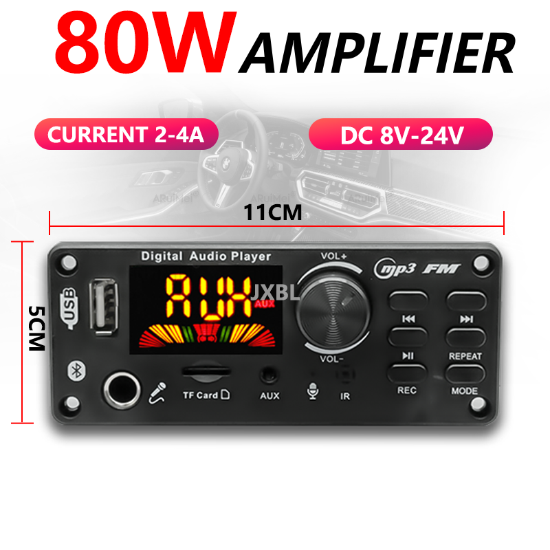 80W Bluetooth 5.0 MP3 Decoder  - Fm Transmitter ulasan dan harga