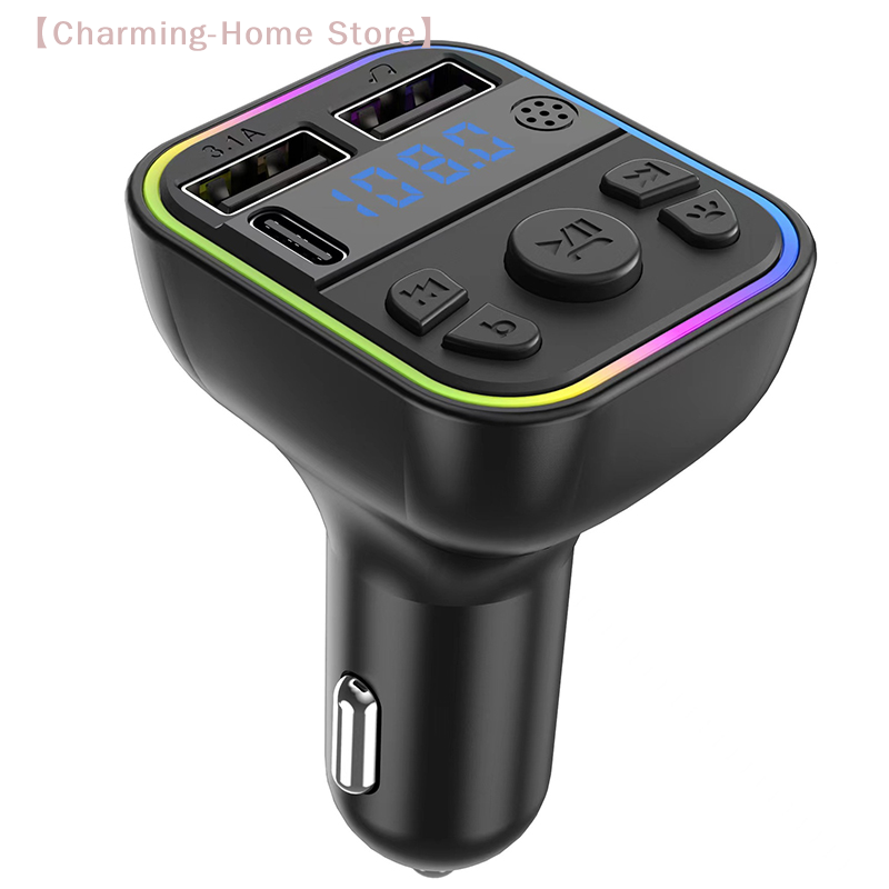 【M】Dual USB Type-C Car Charger - Fm Transmitter ulasan dan harga