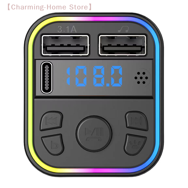 【M】Dual USB Type-C Car Charger - Fm Transmitter ulasan dan harga