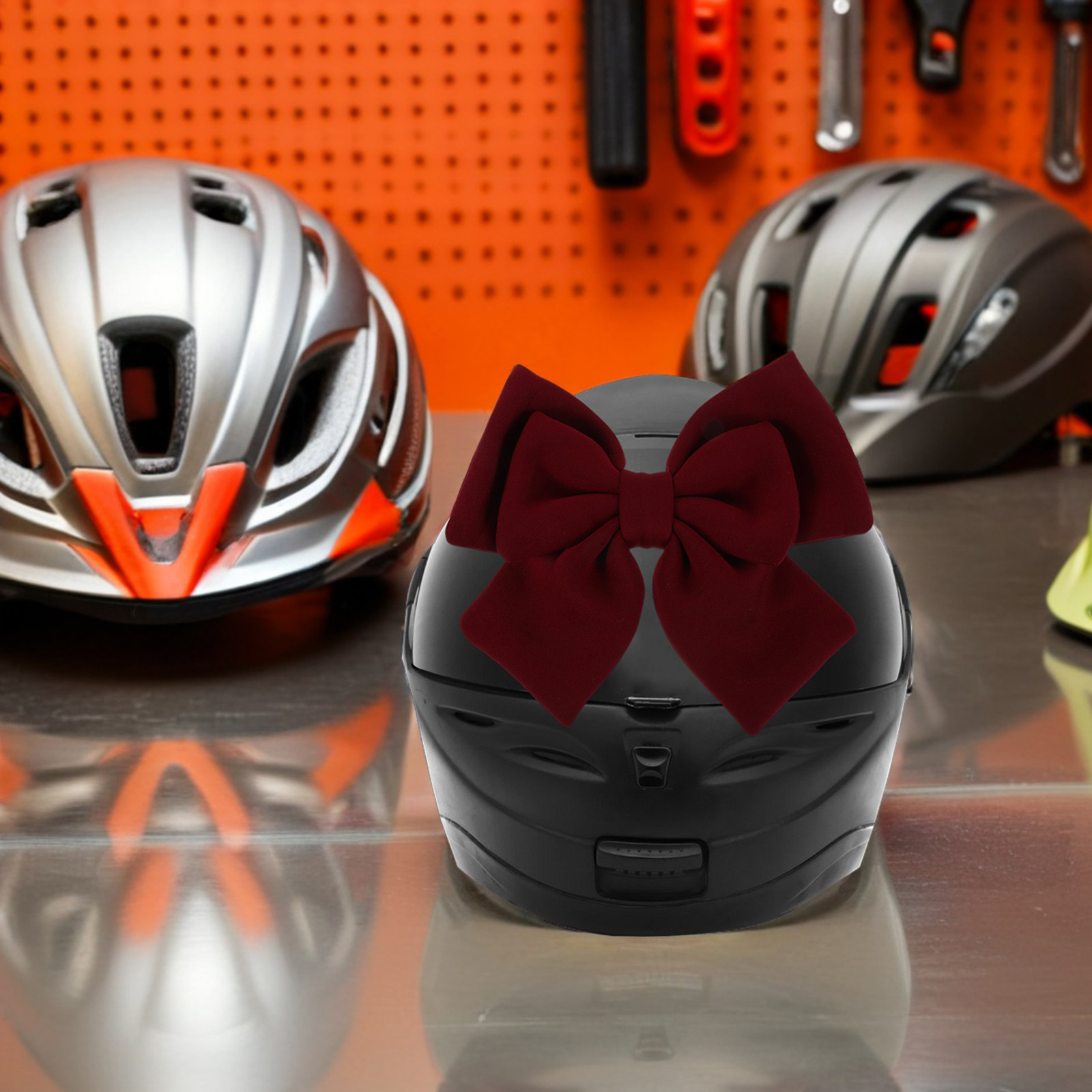 Colored Large Bowknot Motorcyc - Car Accessories For Women ulasan dan harga